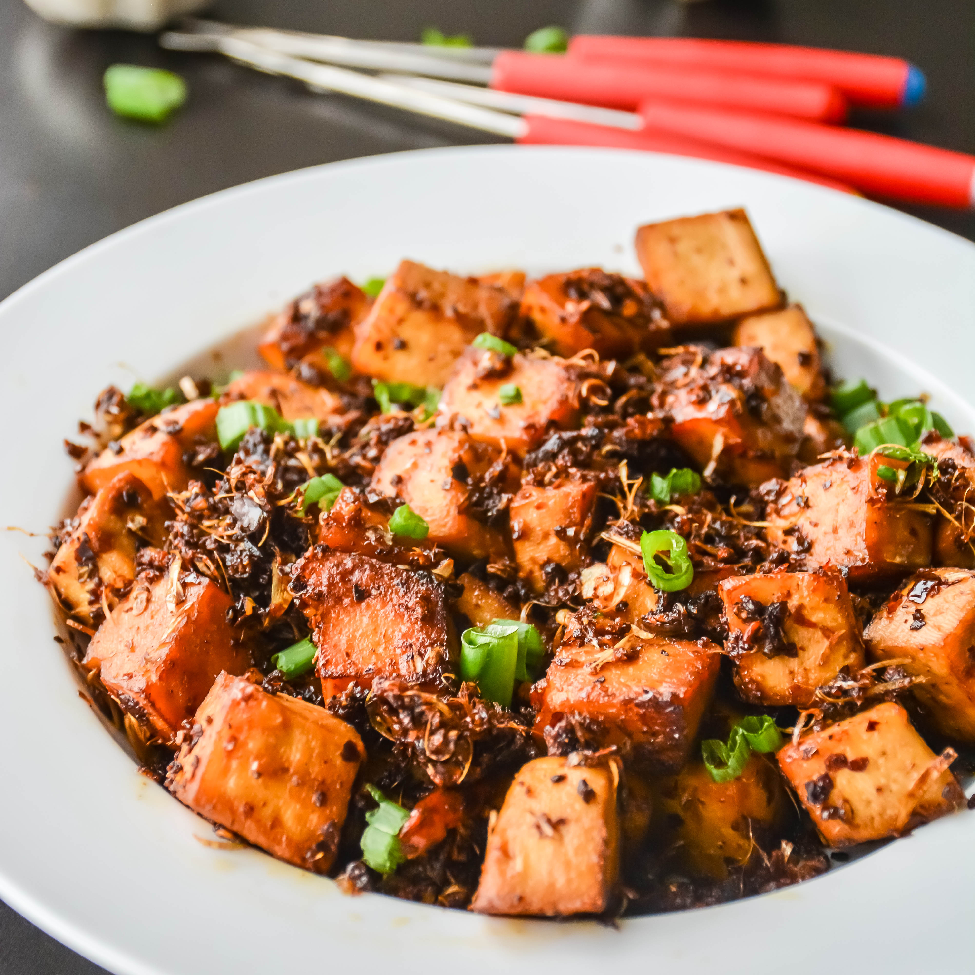 Spicy Garlic Tofu in 10 minutes - Relish The Bite