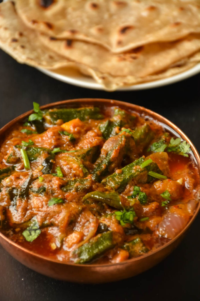 Bhindi ka Salan / Okra peanut curry - Relish The Bite