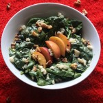 Balsamic Peach Spinach Salad