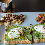 Simple poached egg and avocado toast