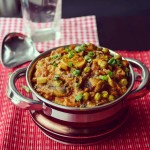 Mushroom peas spring onions masala