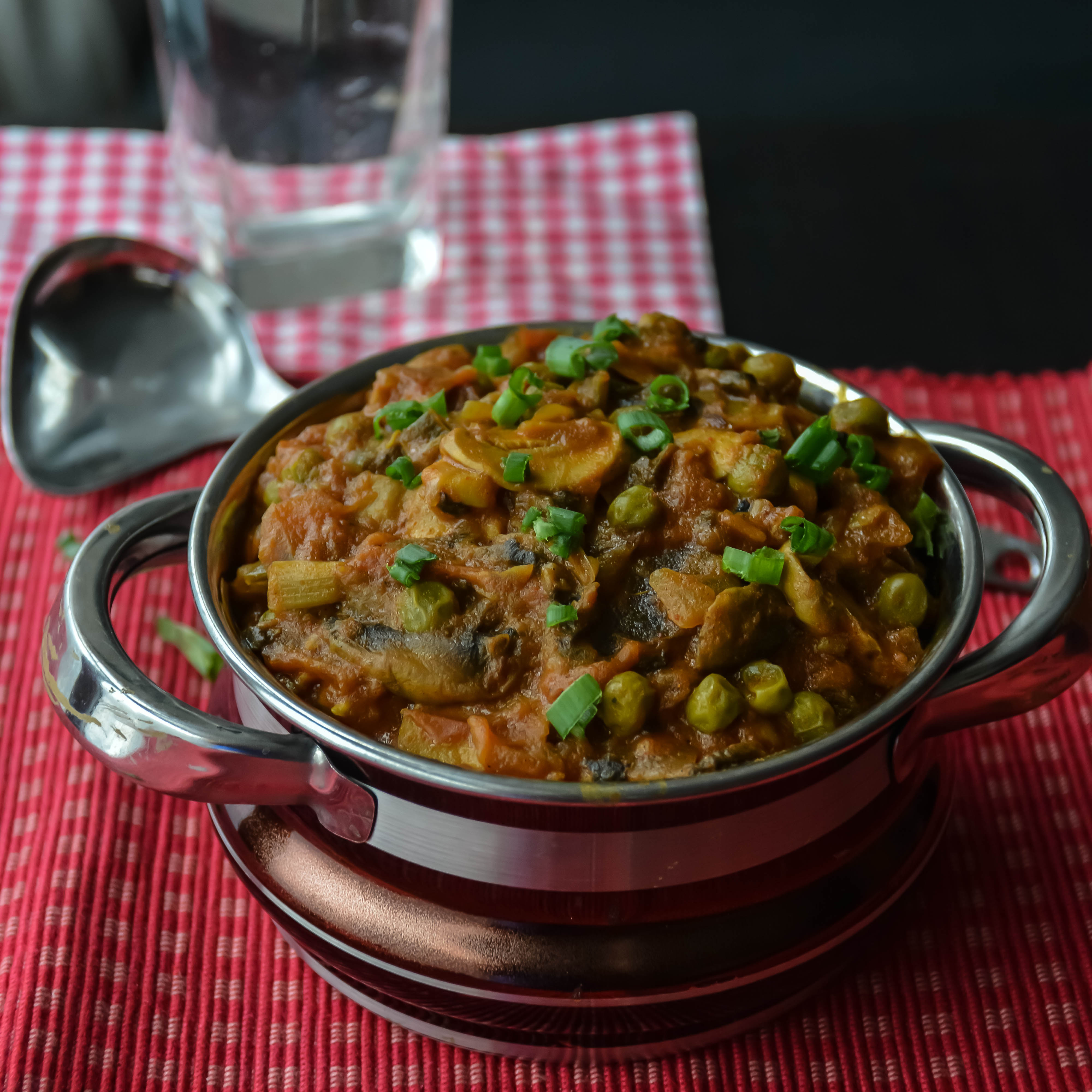 Mushroom and deals green peas curry