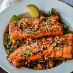 Spicy Honey Garlic Salmon in foil