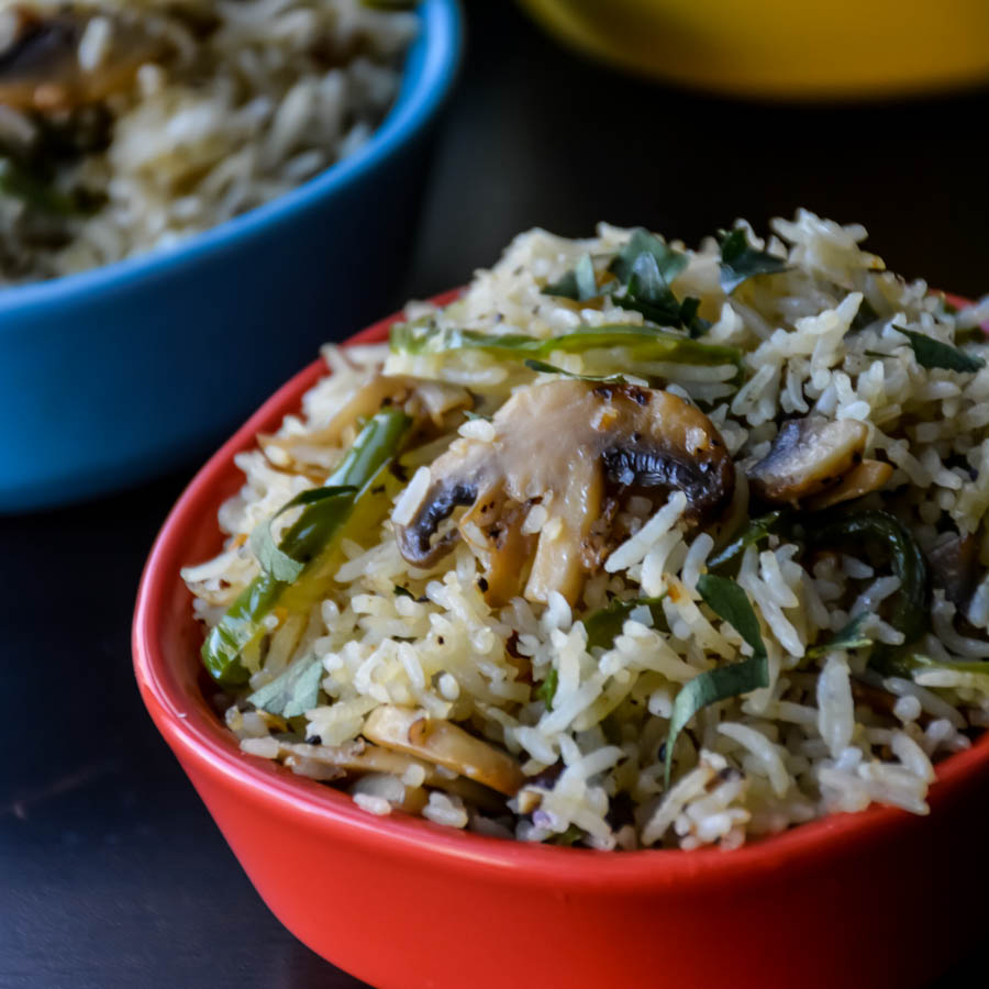 Mushroom Pepper Fried Rice-3