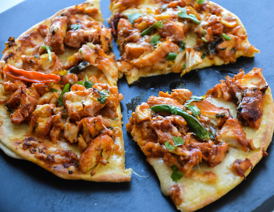 Pulled Turkey Naan Pizza - Relish The Bite