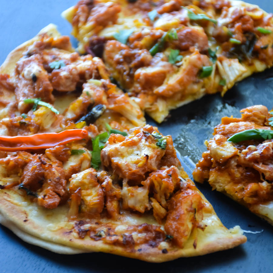 Turkey Naan Pizza