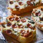 Turkey Pepperoni Garlic Bread Toast