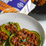 Spicy Mushroom crumble stuffed Peppers